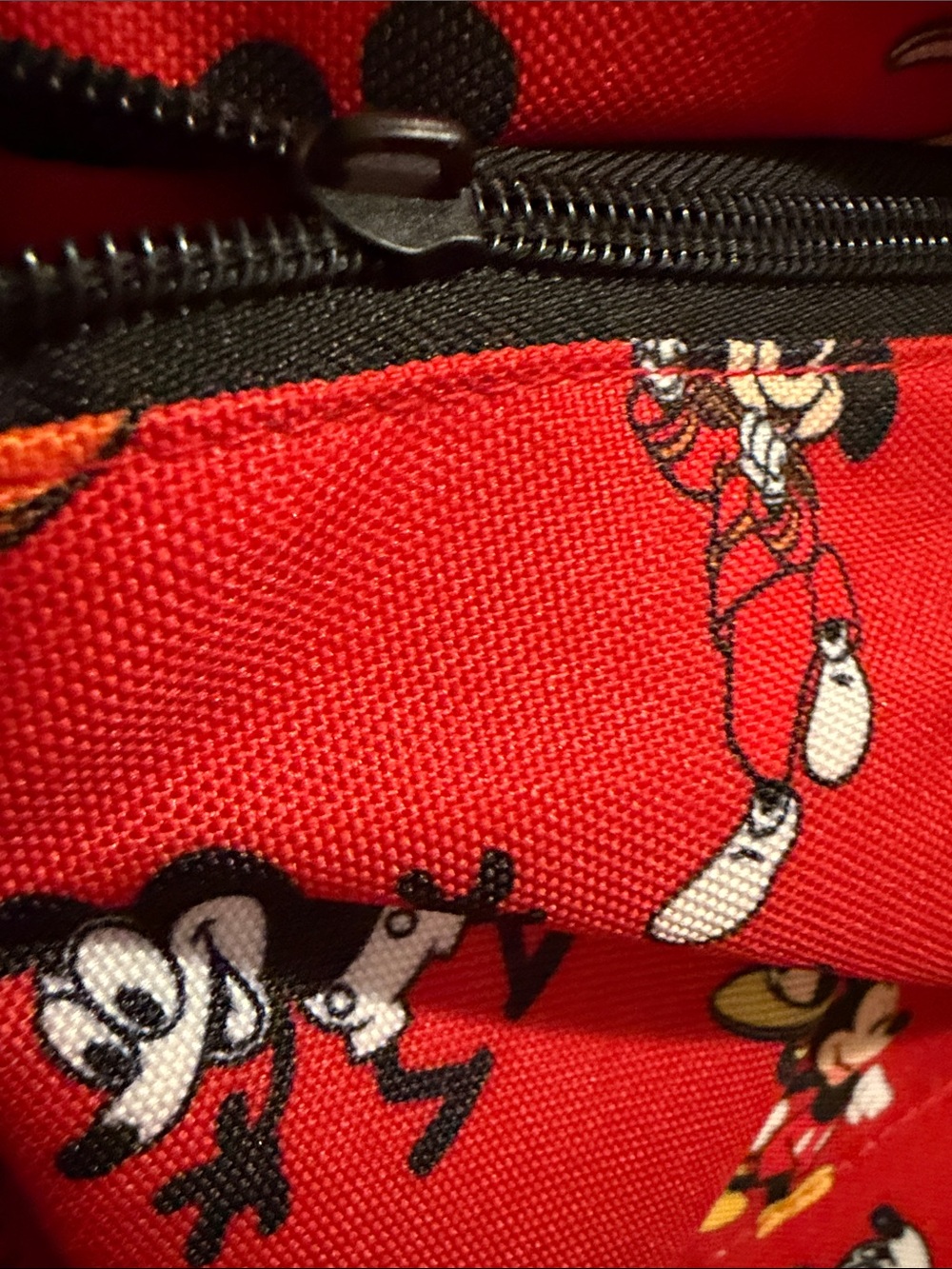 Disney Red Mickey Mouse Pattern Backpack - Picture 4 of 7